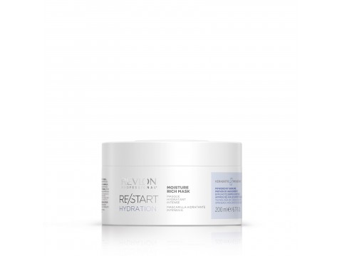 REVLON RE/START™ MOISTURE RICH MASK turtingas dvejopo veikimo kremas kaukė, padeda subalansuoti galvos odos mikrobiomą ir pagražina plaukus, 200 ml 